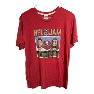 Vintage NFL Jam SF 49ers Young Rice Red Homage T-shirt Men's Large Video Game